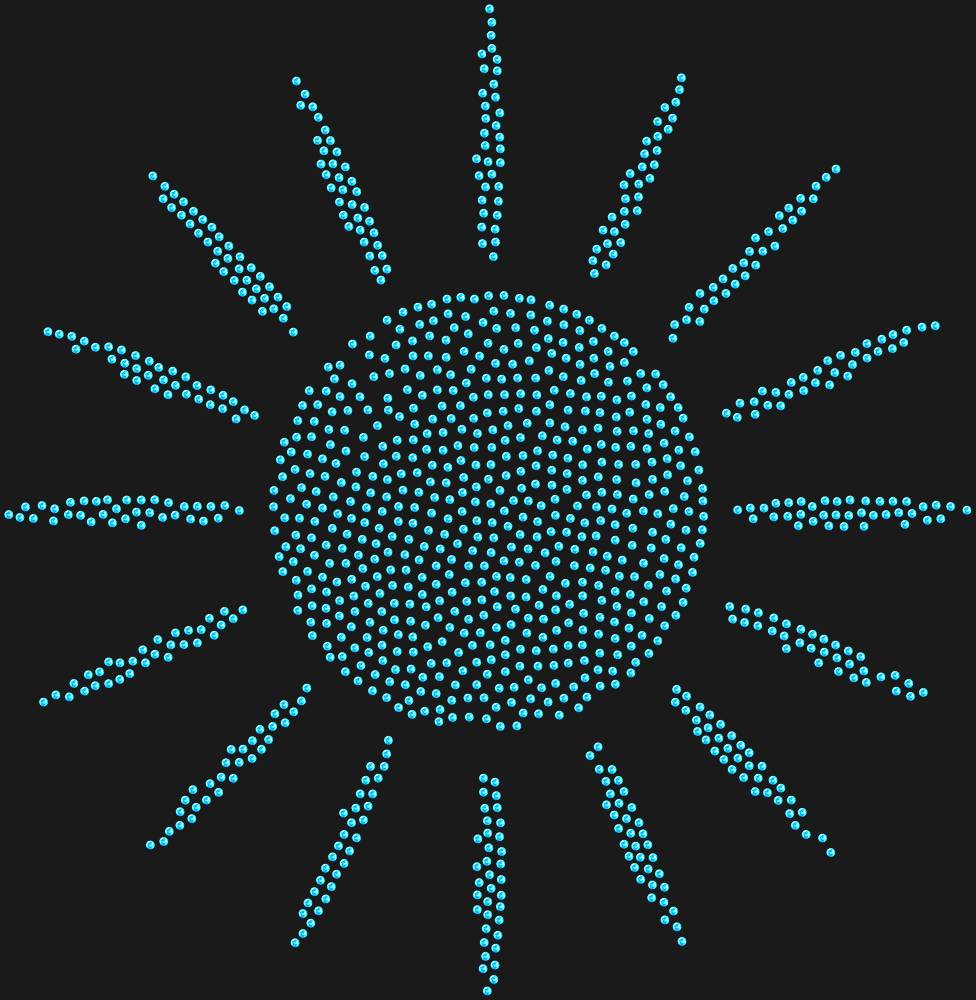 Трафарет Sun with rays — RHT_SUN1_SS16_LT_SAPPHIRE