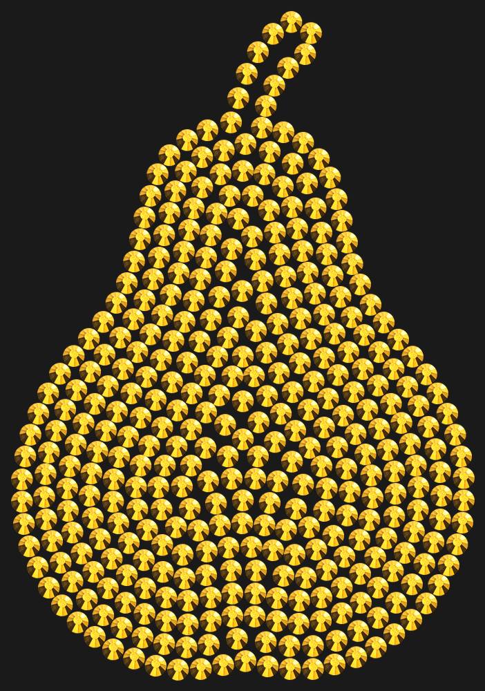 Трафарет Curved pear (plain) — RHT_PEAR1_SS10_GOLD