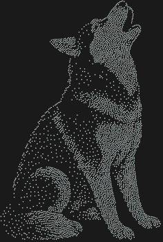 Рисунок из страз по номерам Воющий хаски: загляните в душу Севера с этим завораживающим образом, где 4536 искрящихся страз передают мощь хаски, застывшего в вечном зове природы.