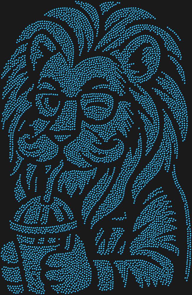 Трафарет Лев-хипстер — RHT_LIONHIPSTER1_SS6_SAPPHIRE