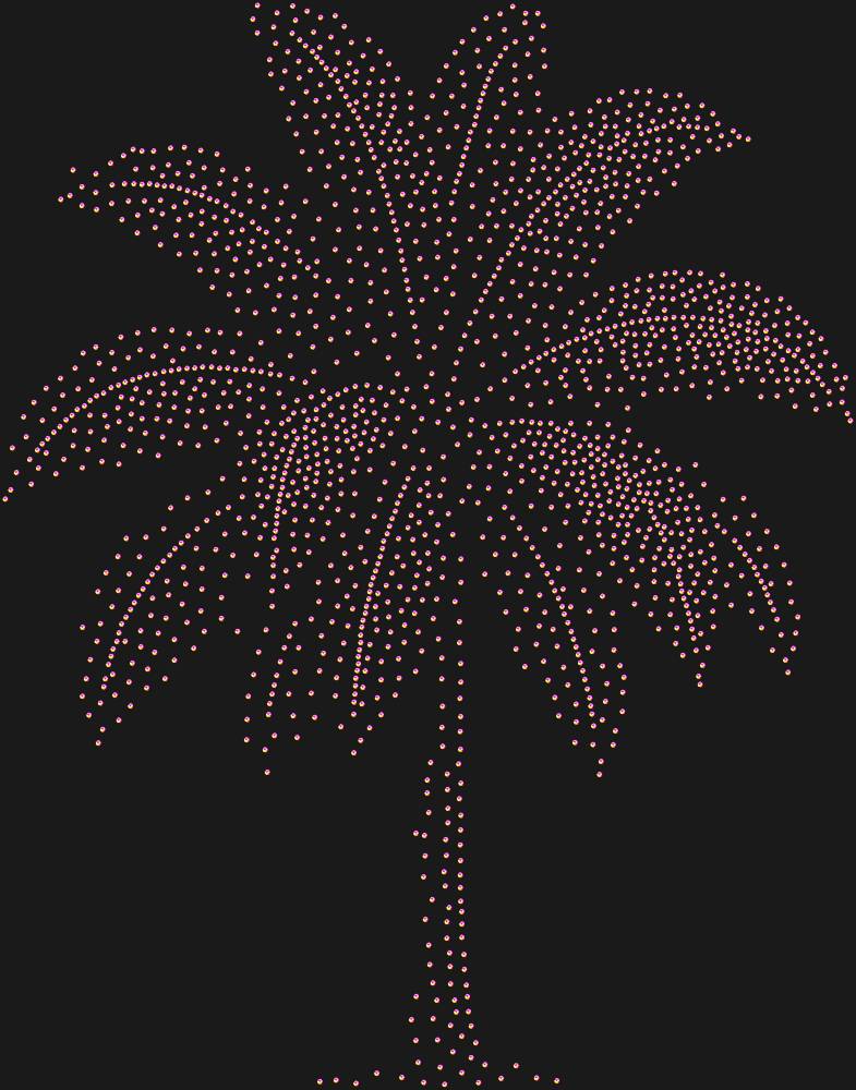 Трафарет Palm tree — RHT_PALM1_SS16_RAINBOW