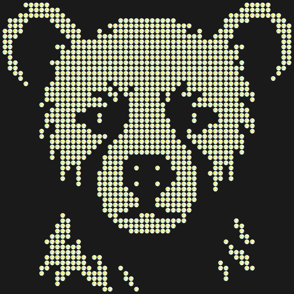 Трафарет Stern bear cub — RHT_LITTLEBEAR1_SS6_CRYSTAL_AB
