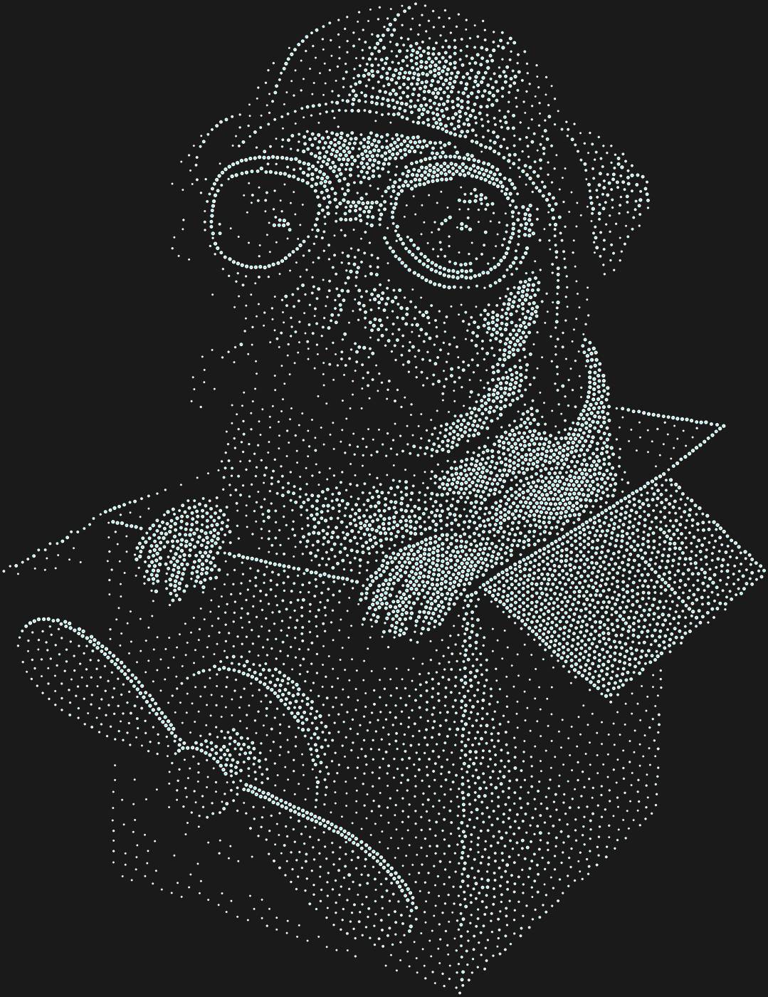 Трафарет Мопс-пилот — PUGPILOT1