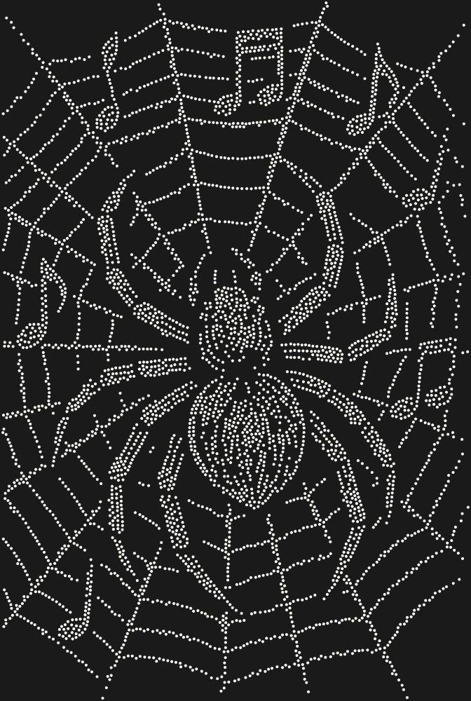 Трафарет Паук-музыкант — RHT_SPIDER1_SS10_CRYSTAL_AB