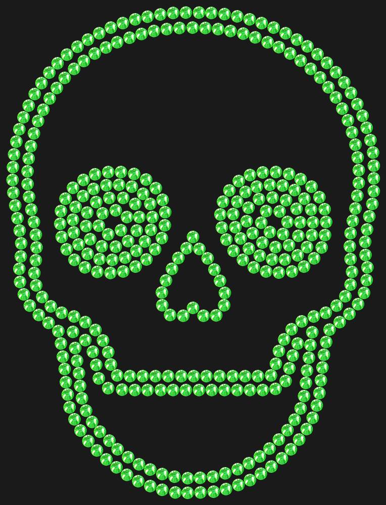 Трафарет Skull — RHT_SCULL2_SS10_LT_PERIDOT