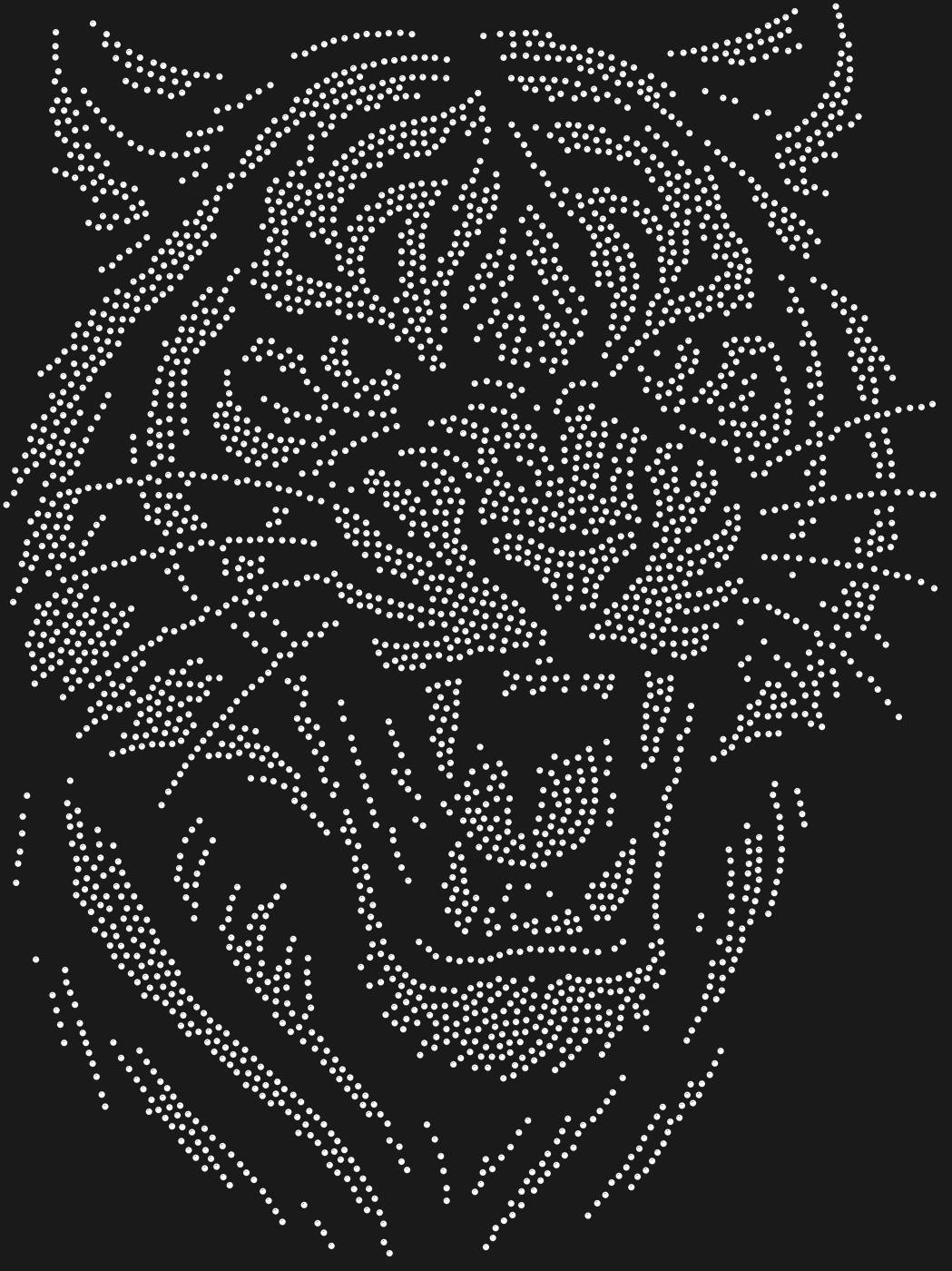 Трафарет Оскалившийся тигр — TIGERGRIN1