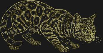 Бенгальский кот, сверкающий 6924 стразами, застыл в грациозной охотничьей позе, обещая вдохнуть в ваш мир дикую красоту и неукротимую энергию.