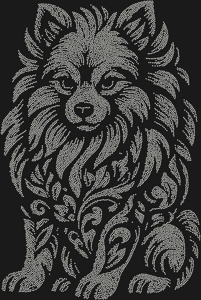 Трафарет Pomeranian Spitz — RHT_SPITZ1_SS4_CRYSTAL_AB