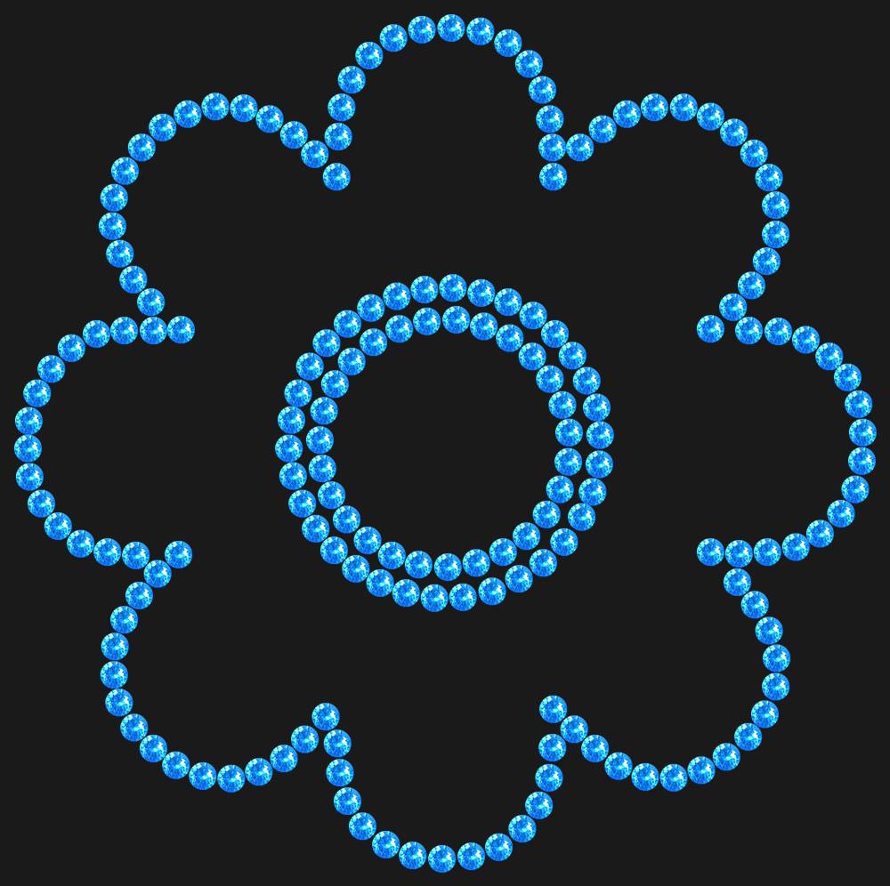 Трафарет Flower — RHT_FLOWER1_SS10_LT_SAPPHIRE