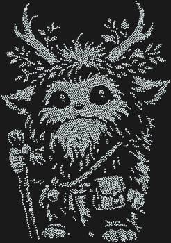 Рисунок из страз «Леший» – это 4039 искрящихся капель волшебства, вплетенных в образ загадочного духа леса, который оживет в ваших руках, храня древние тайны.