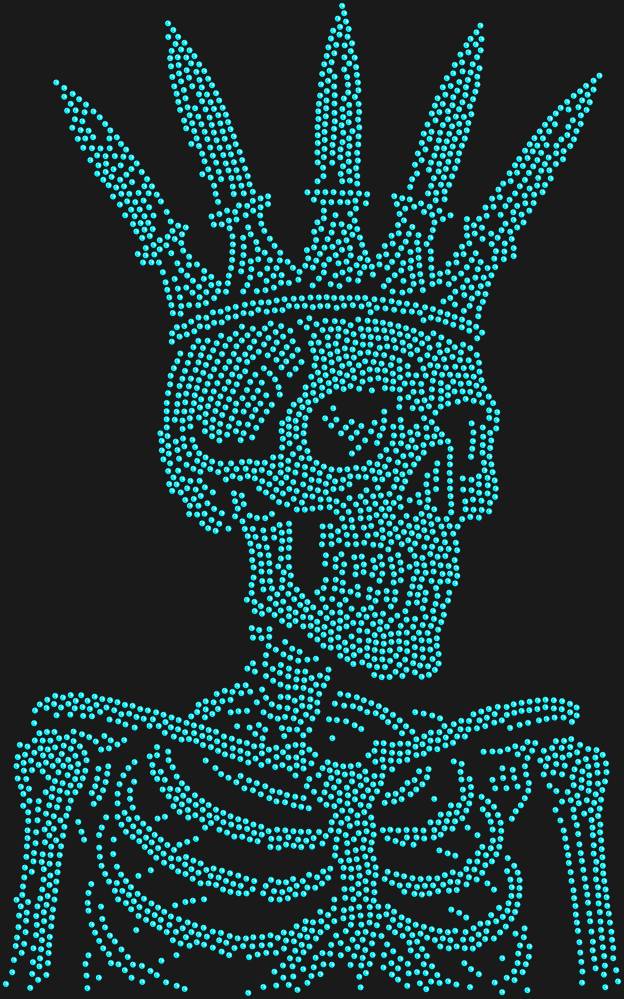 Трафарет Скелет в короне из ножей — RHT_SСULL3_SS16_AQUAMARINE