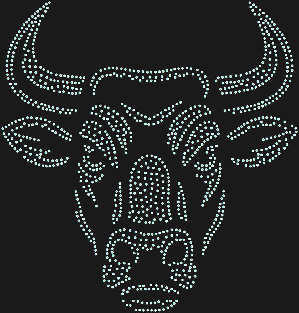 Трафарет Bull — RHT_BULL1_SS10_CRYSTAL_AB_DMC