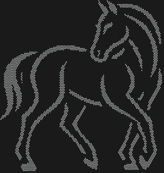 Рисунок из страз «Лошадь оборачивающаяся», сияющий 2913 искрами, оживит ваш холст грацией, застывшей в мгновении изящного поворота.