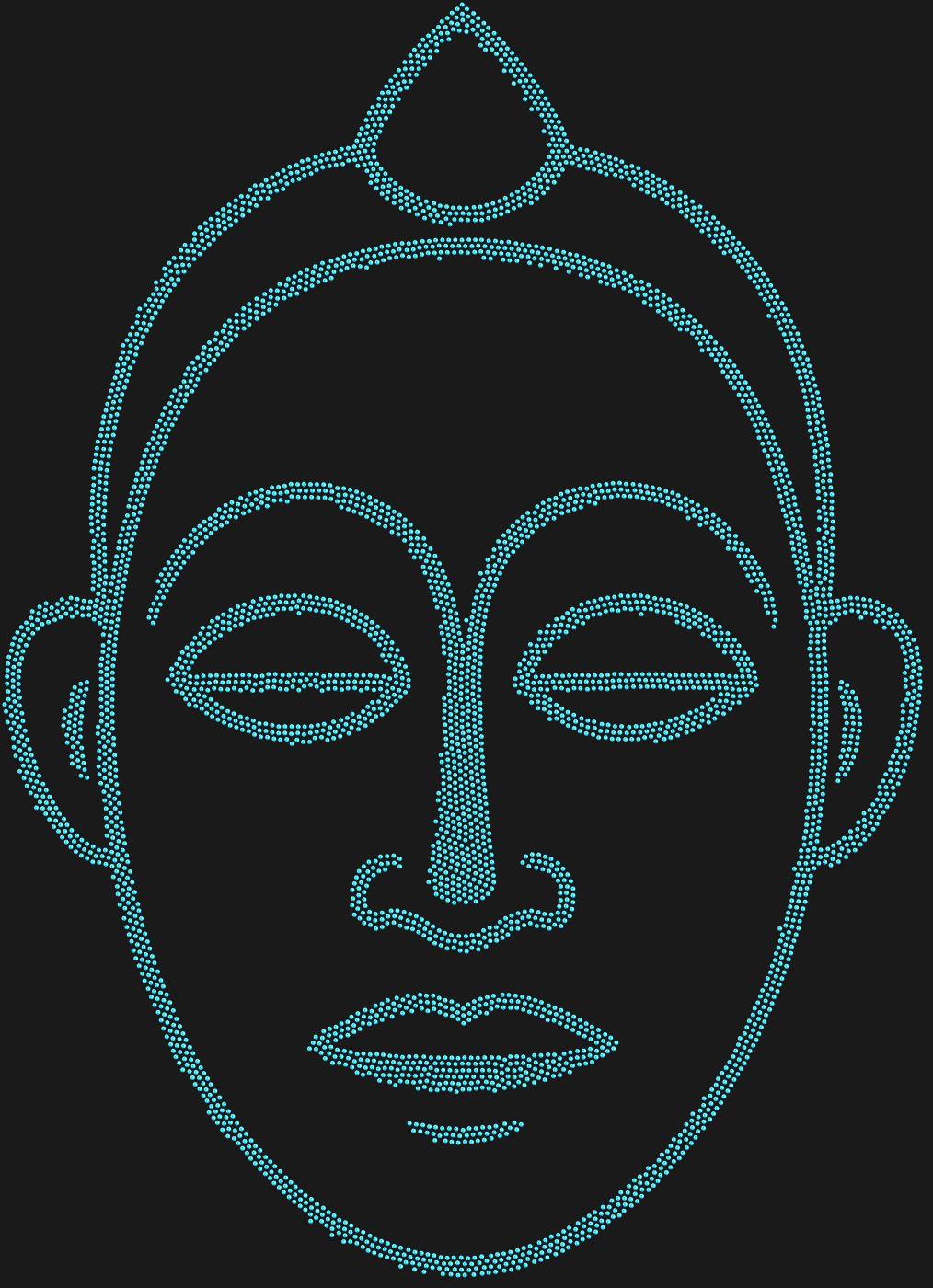 Трафарет Маска племени Бауле — BAULEMASK2