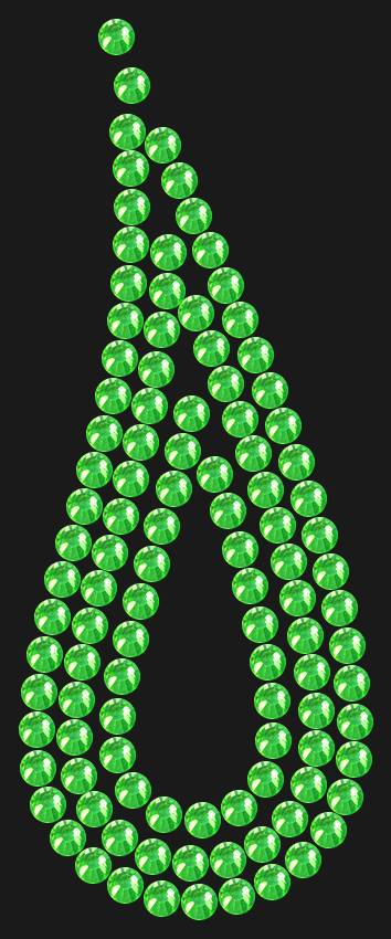 Трафарет Droplet with outline — RHT_TEAR3_SS10_LT_PERIDOT