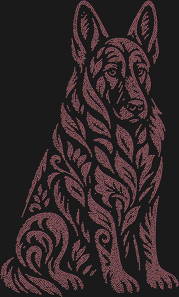Трафарет Немецкая овчарка — RHT_SHEPHERD1_SS10_RAINBOW
