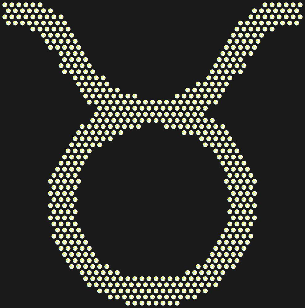 Трафарет Taurus zodiac sign — RHT_ZODIACTAURUS1_SS10_CRYSTAL_AB