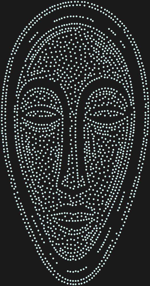 Трафарет African-style mask — RHT_AFRICANMASK1_SS10_CRYSTAL_AB_DMC