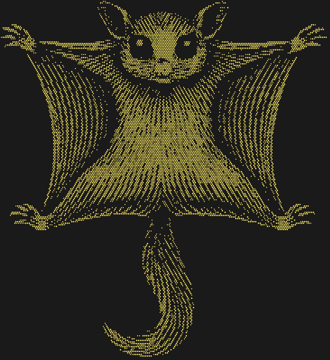 Трафарет Белка-летяга — FLYINGSQUIRREL1