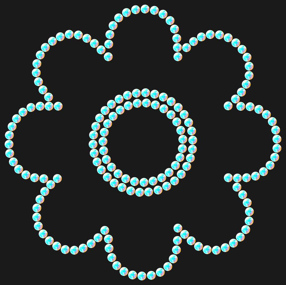 Трафарет Flower — RHT_FLOWER1_SS20_CRYSTAL_AB_DMC