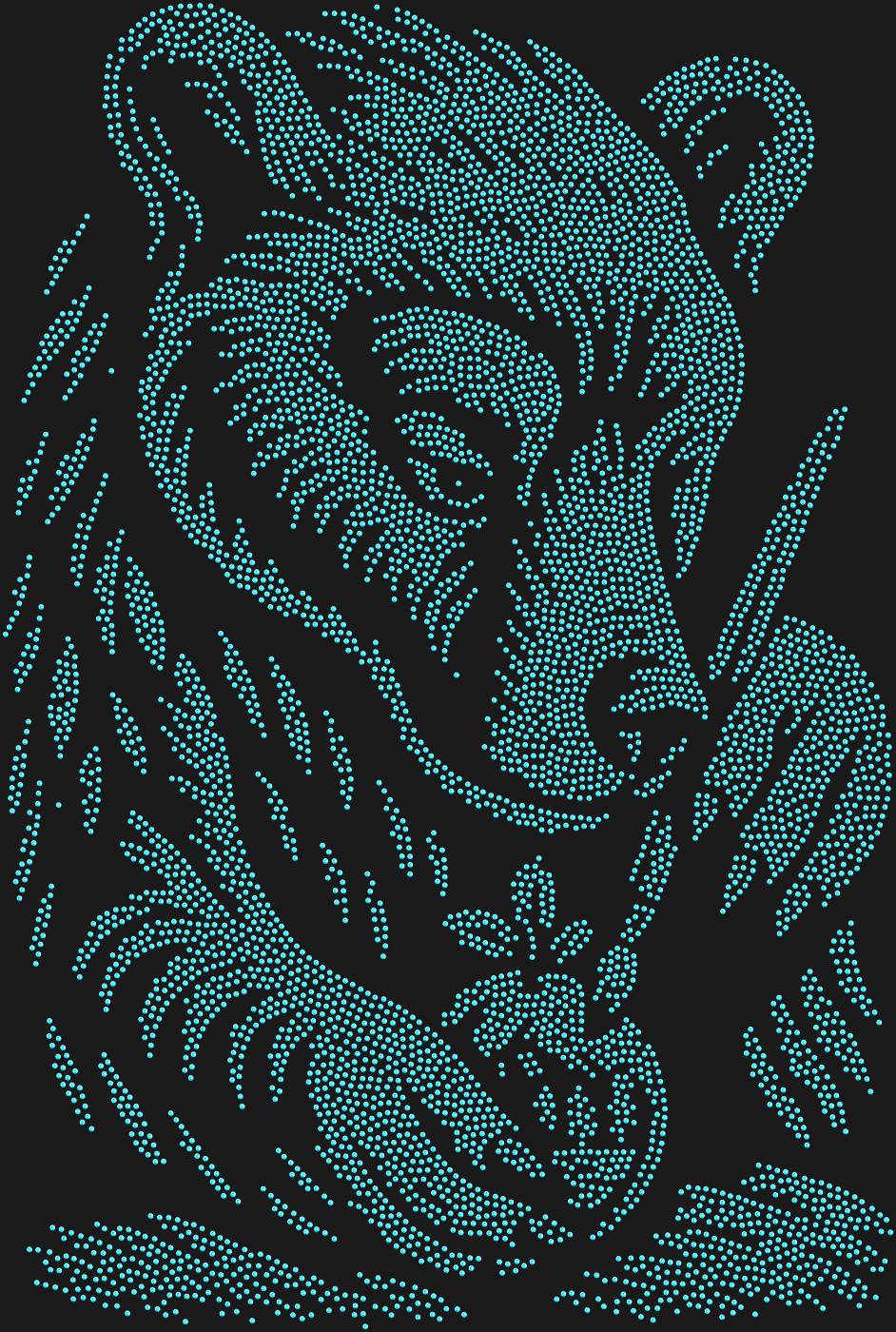 Трафарет Медведь рисует на клюкве — BEARPAINTING1