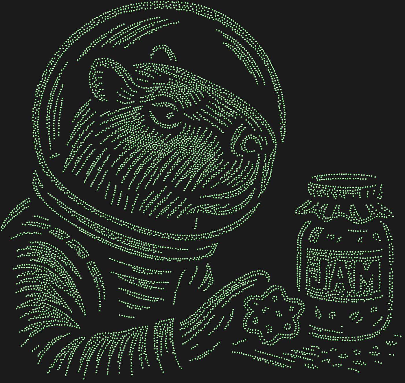 Трафарет Капибара в космосе — CAPYBARASPACE1
