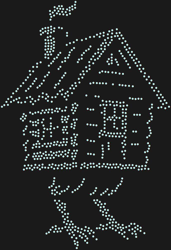 Трафарет Hut on chicken legs — RHT_YAGA1_SS16_CRYSTAL_AB_DMC