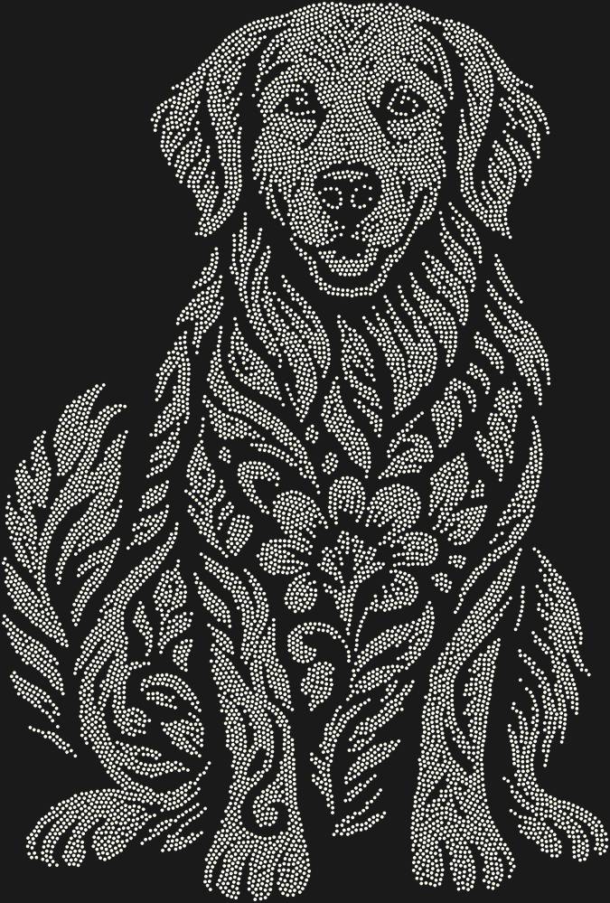 Трафарет Золотистый ретривер — RHT_GOLDENRETRIEVER1_SS8_CRYSTAL_AB