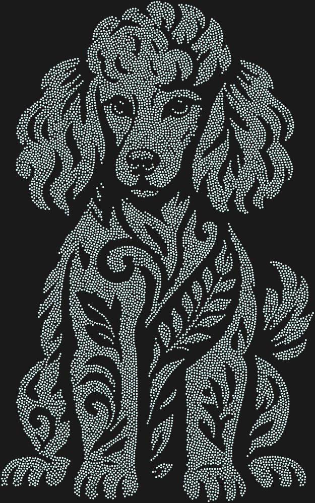 Трафарет Poodle — RHT_POODLE1_SS6_CRYSTAL_AB_DMC