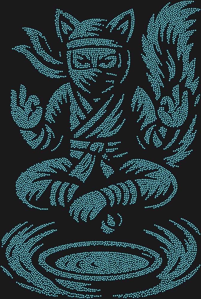 Трафарет Ninja cat — RHT_CATNINJA1_SS6_LT_SAPPHIRE