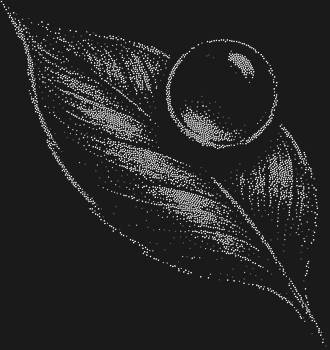 Шаблон «Капелька росы на листе», сияющий 3861 стразой, подарит вашей работе нежность утра и хрустальную чистоту пробуждения.