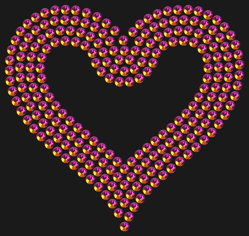Трафарет Outline heart — RHT_HEART3_SS10_RAINBOW