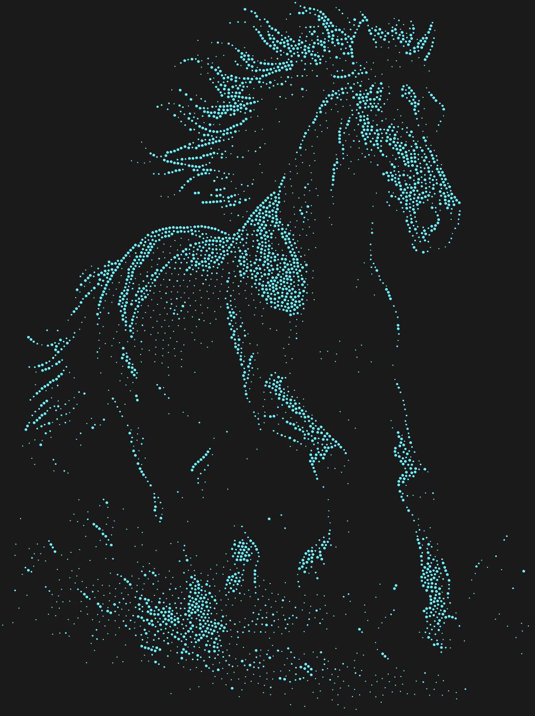 Трафарет Лошадь, бегущая по полю — HORSERUN2