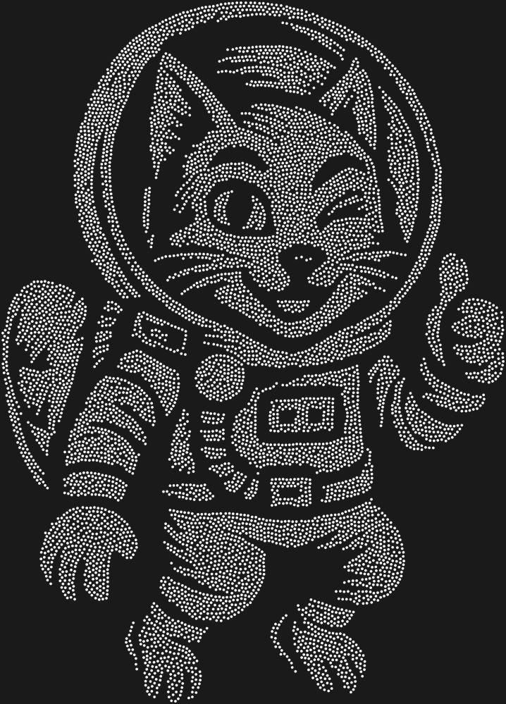 Трафарет A cat in space — RHT_CATSPACE1_SS6_CRYSTAL_CLEAR