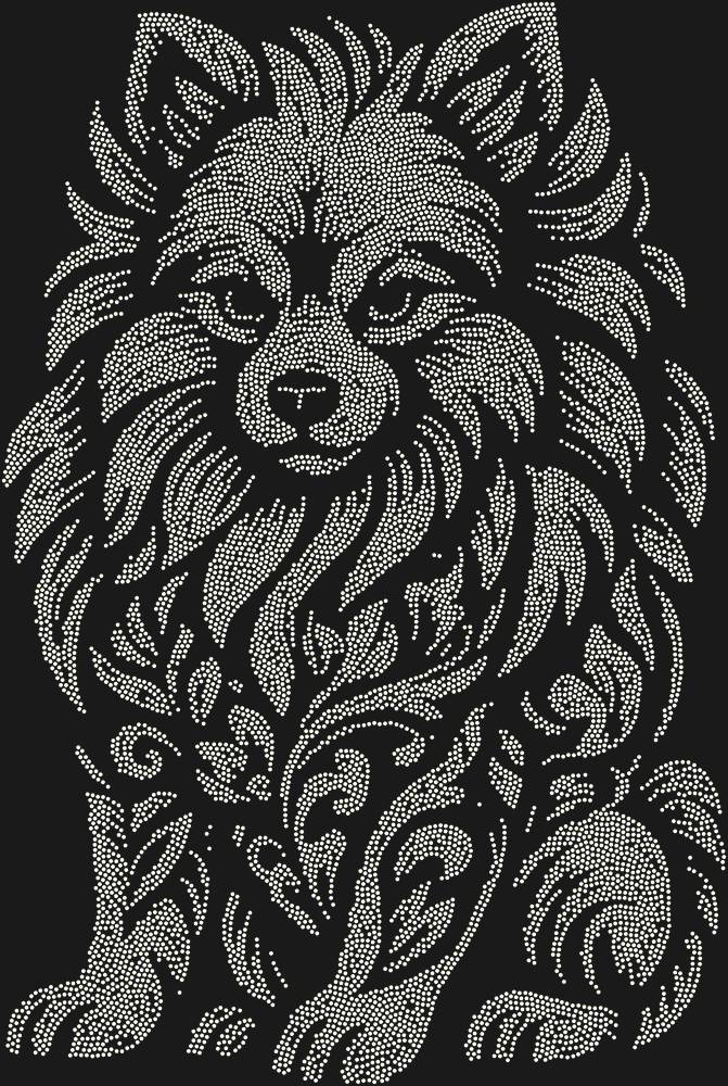 Трафарет Pomeranian Spitz — RHT_SPITZ1_SS16_CRYSTAL_AB