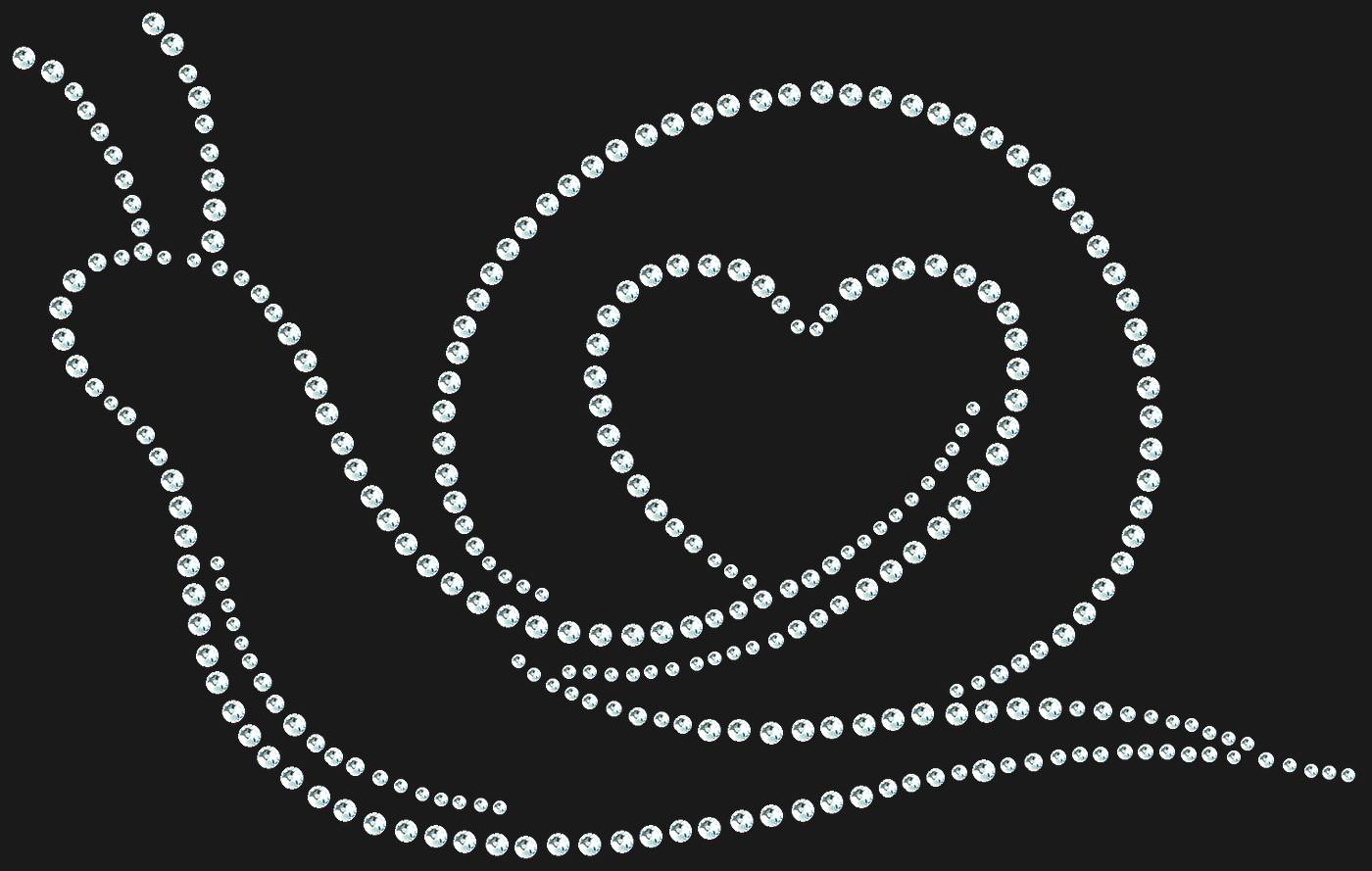 Трафарет Улитка с сердечком — SNAILHEART1