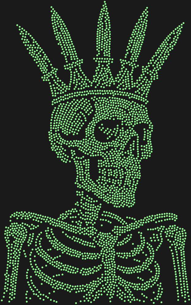 Трафарет Скелет в короне из ножей — RHT_SСULL3_SS16_LT_PERIDOT