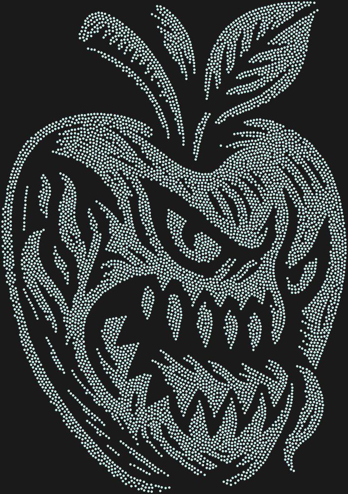 Трафарет Яблоко монстр — RHT_APPLEMONSTER1_SS6_CRYSTAL_AB_DMC