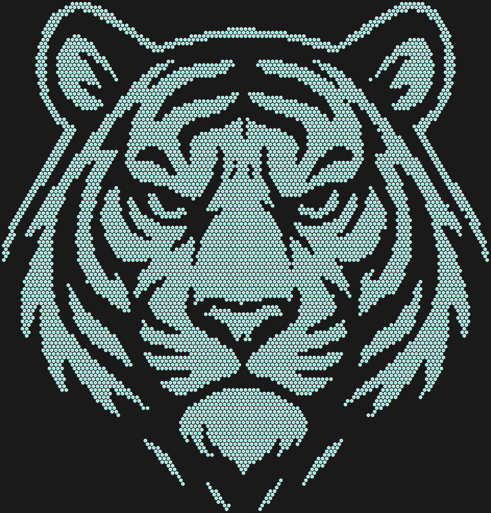 Трафарет Tiger — RHT_TIGER1_SS6_CRYSTAL_AB_DMC