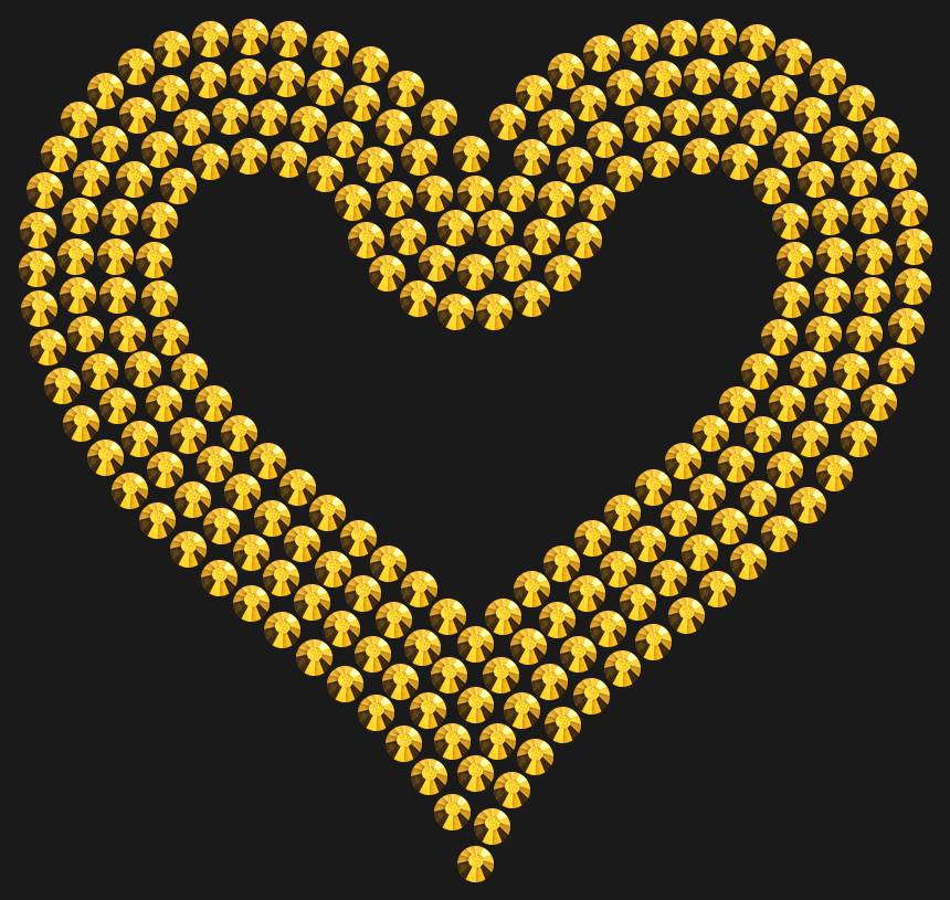 Трафарет Outline heart — RHT_HEART3_SS10_GOLD