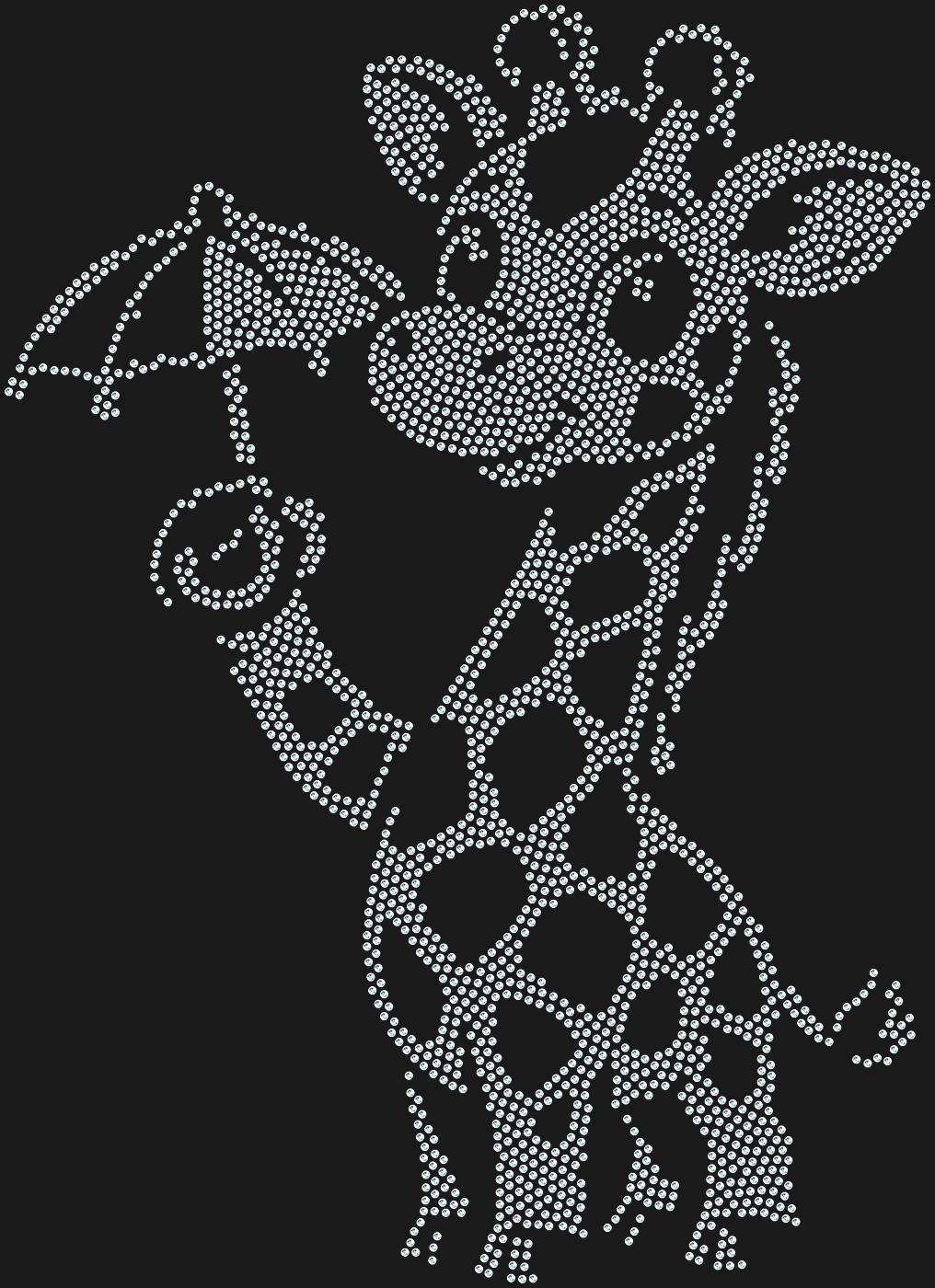 Трафарет Жираф с зонтиком — GIRAFFEUMBRELLA1