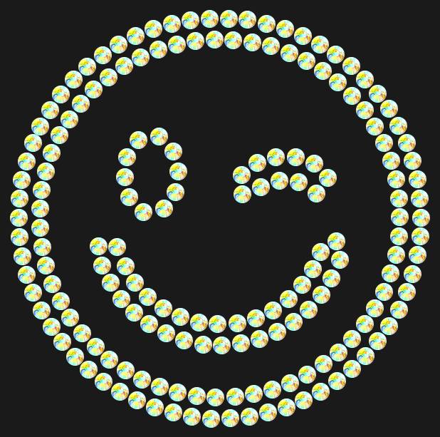 Трафарет Winking emoji — RHT_SMILE2_SS6_CRYSTAL_AB