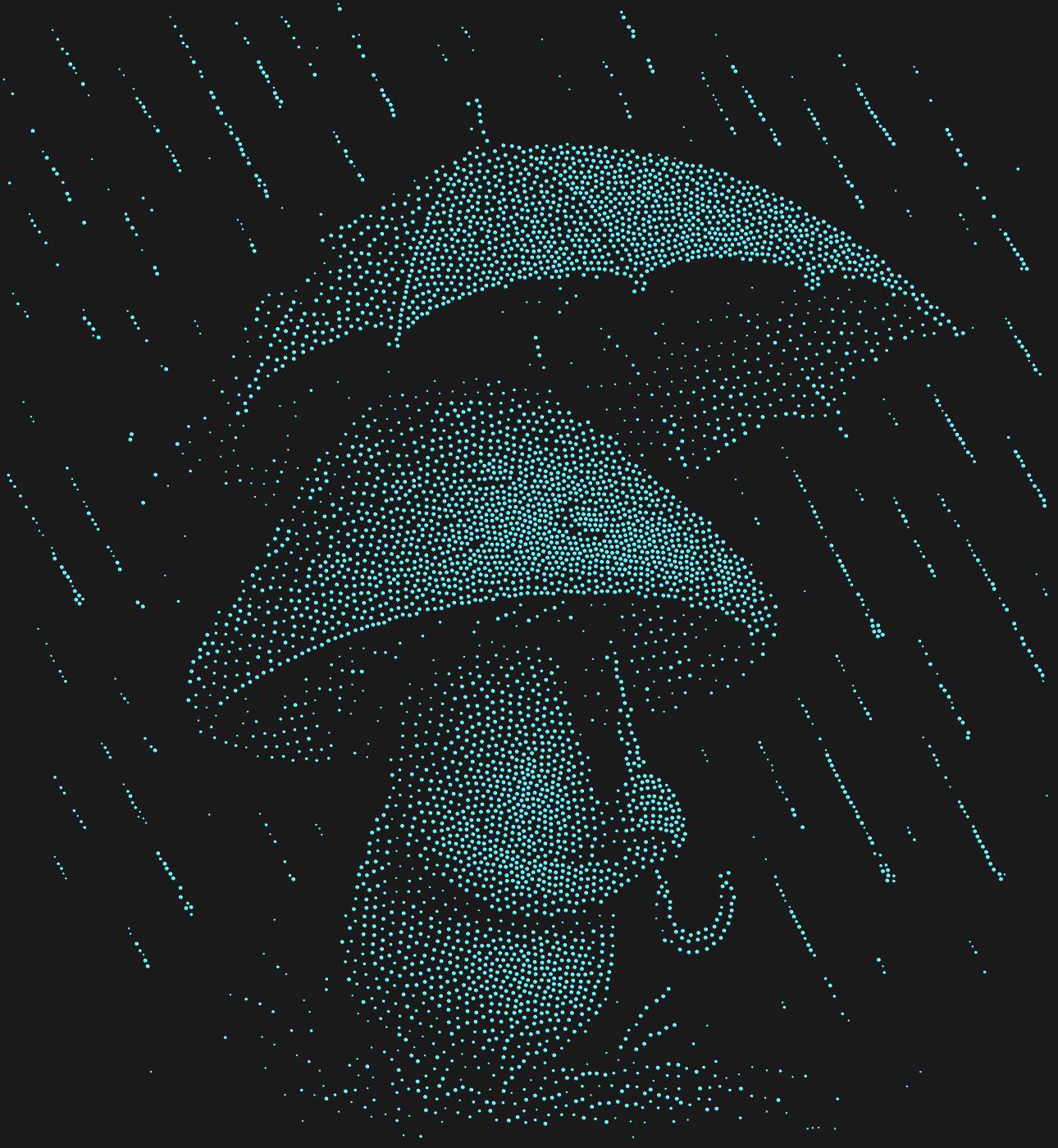 Трафарет Гриб с зонтиком — MUSHROOMUMBRELLA1