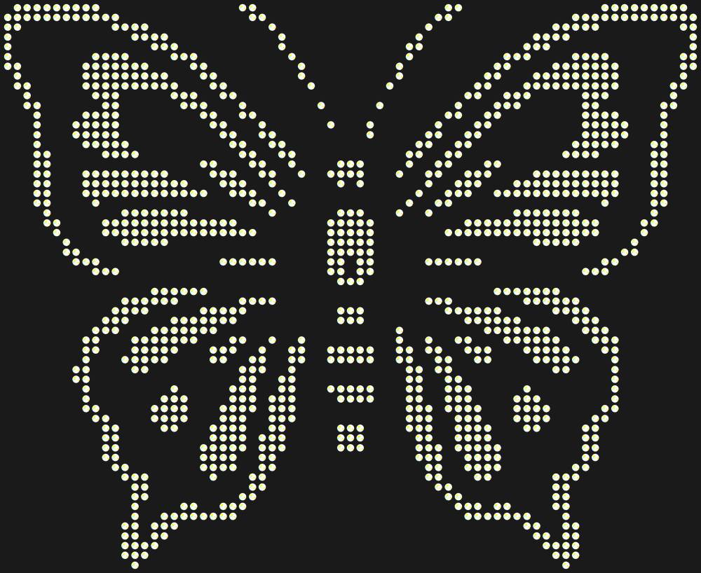 Трафарет Butterfly — RHT_BUTTERFLY2_SS6_CRYSTAL_AB