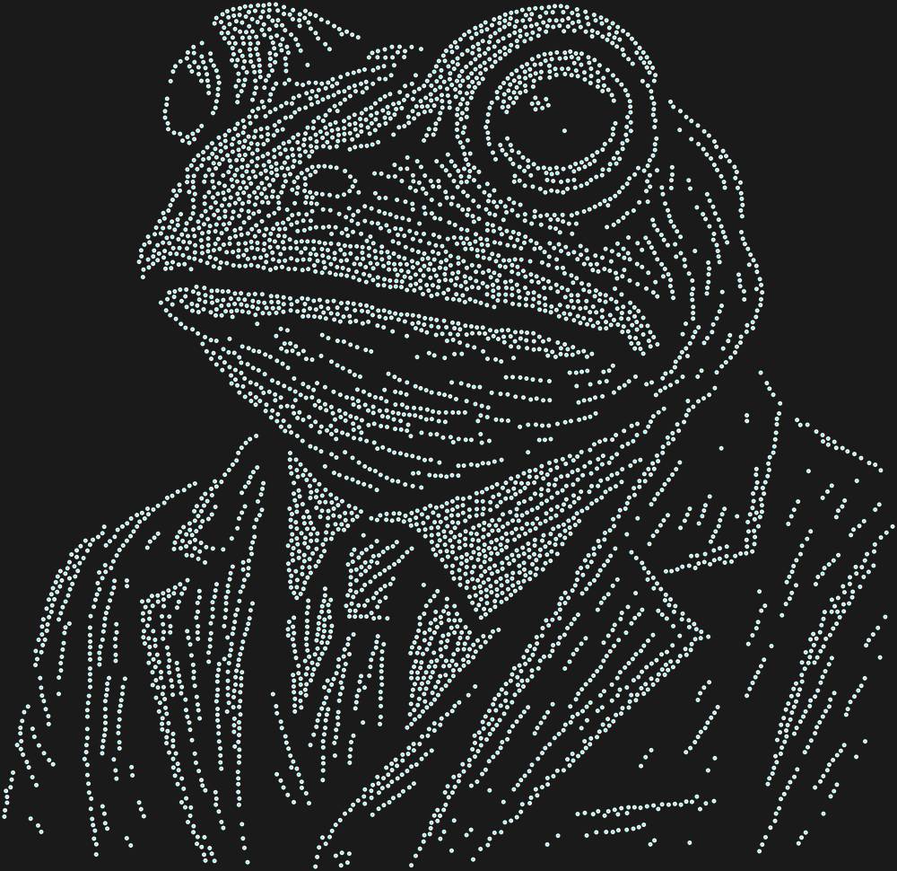 Трафарет Лягушка в костюме — RHT_FROG3_SS12_CRYSTAL_AB_DMC