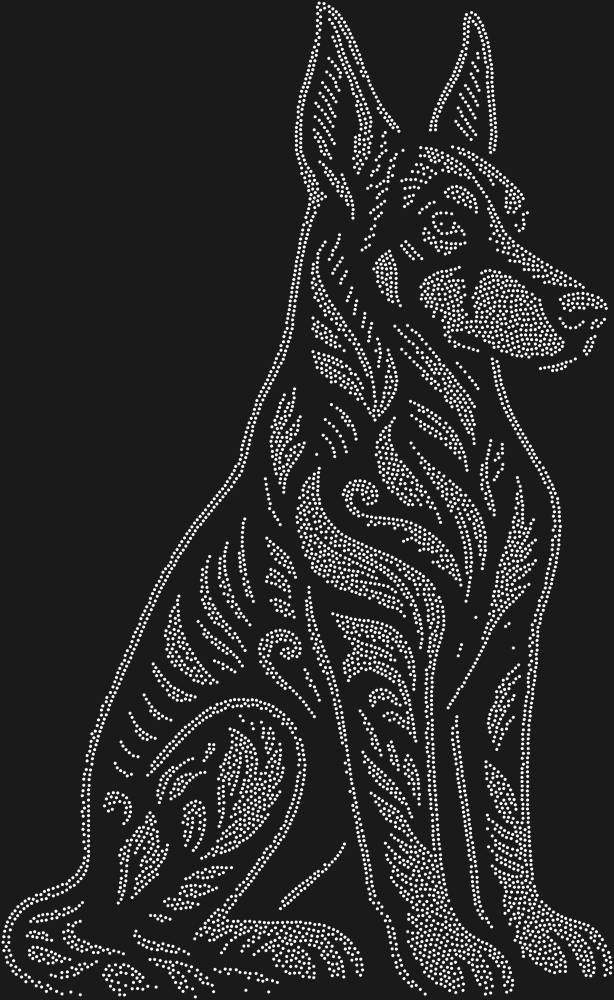 Трафарет Доберман-пинчер — RHT_DOBERMAN2_SS16_CRYSTAL_CLEAR