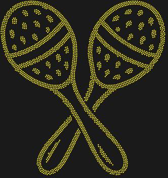 Рисунок из страз по номерам «Маракасы» с 2393 сверкающими стразами — это зажигательный ритм, застывший в блеске, который наполнит ваш мир яркой музыкальной магией.