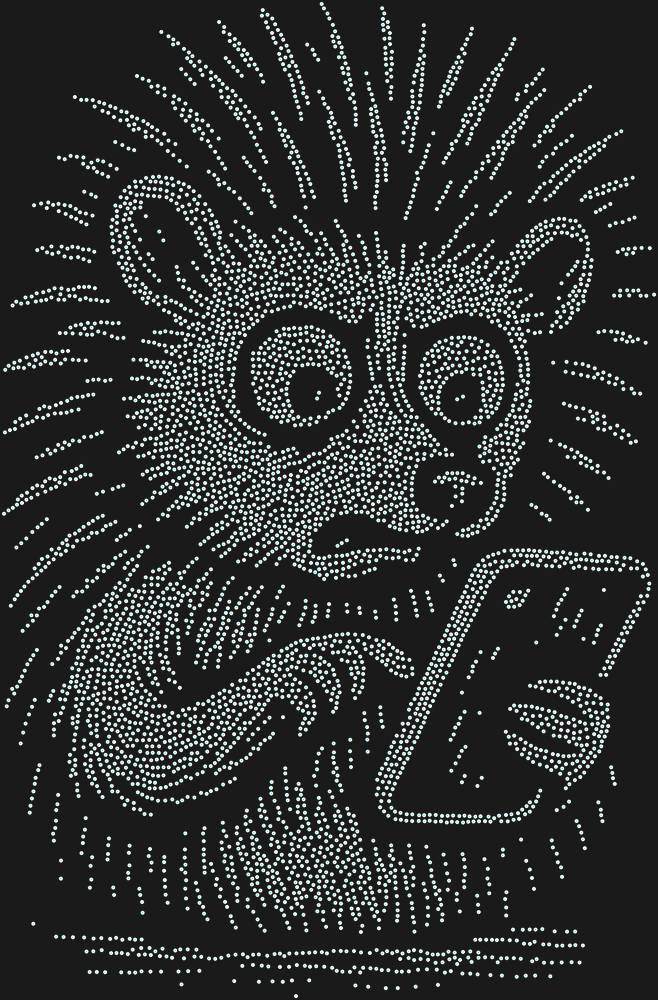 Трафарет Hedgehog with a smartphone — RHT_HEDGEHOG1_SS10_CRYSTAL_AB_DMC