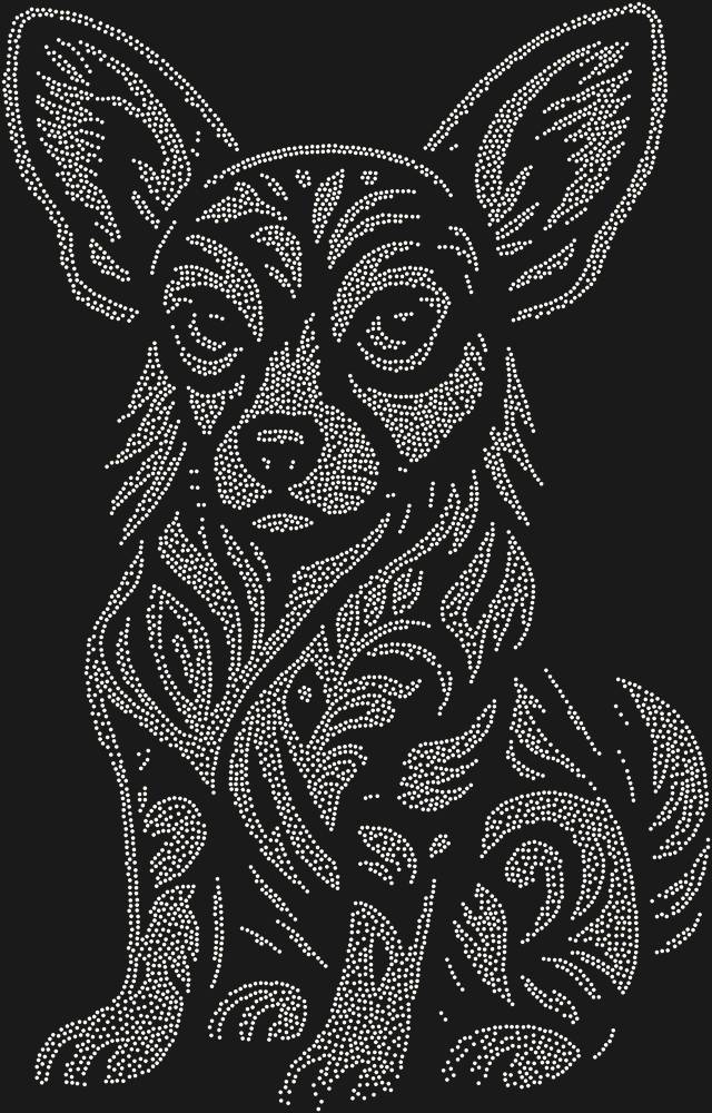 Трафарет Чихуахуа — RHT_CHIHUAHUA1_SS10_CRYSTAL_AB