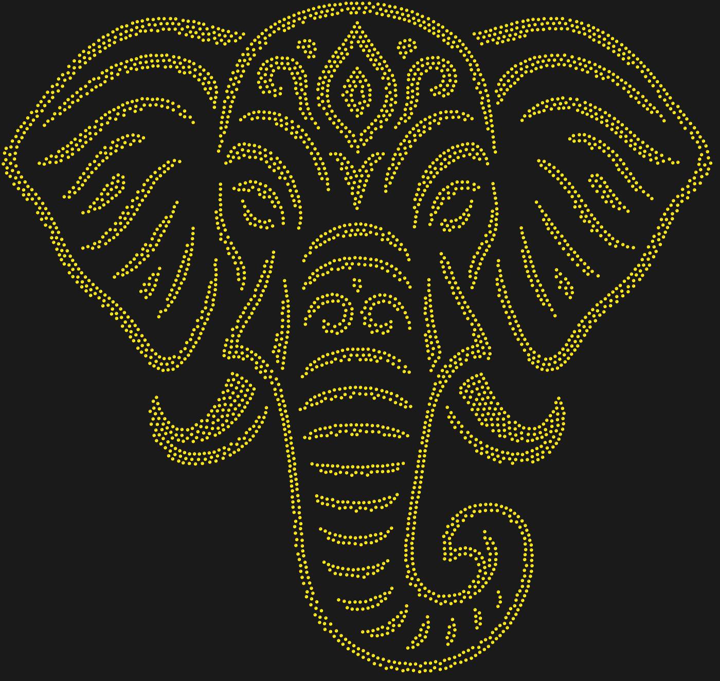 Трафарет Маска Слон - Индия — ELEPHANTMASK1